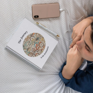 Caderno Espiral Padrão de Bicicleta Colorida personalizável