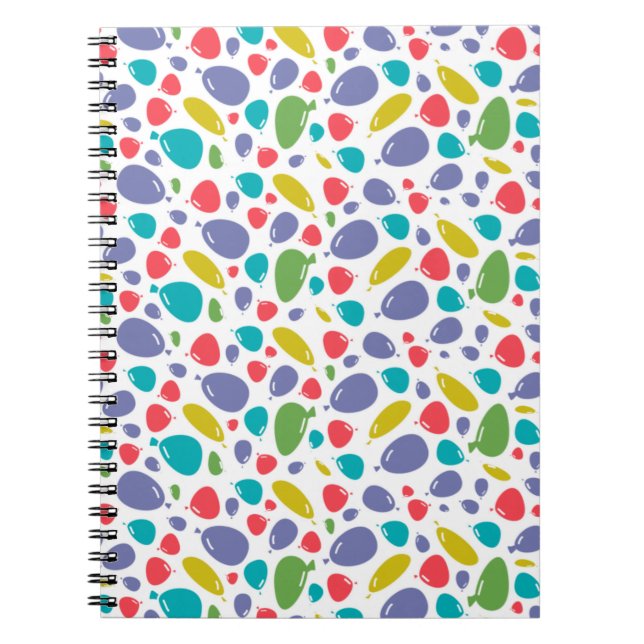 Caderno Espiral padrão de bolhas (Frente)