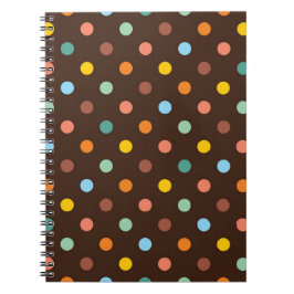 Caderno Espiral padrão de bolinhas