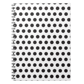 Caderno Espiral Padrão de Bolinhas Preto e Branco – Clássico Minim