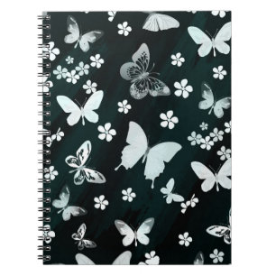 Caderno Espiral Padrão de borboleta 14