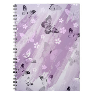 Caderno Espiral Padrão de borboleta 8