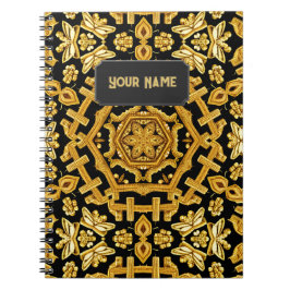 Caderno Espiral Padrão de bordado de trabalho Goldwork - Adicionar