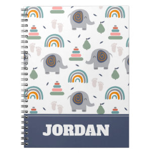 Caderno Espiral Padrão de Brinquedo de Bebê Bonito