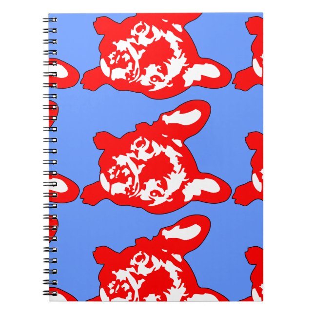 Caderno Espiral Padrão de Bulldog (Frente)