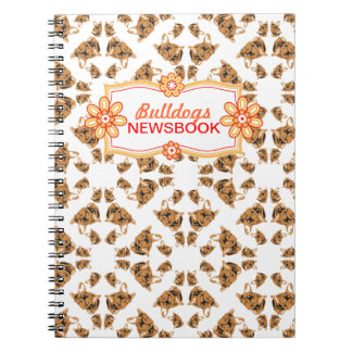 Caderno Espiral padrão de Bulldog Francês