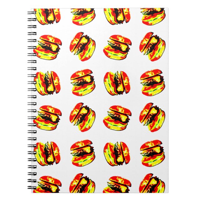 Caderno Espiral Padrão de Burger (Frente)