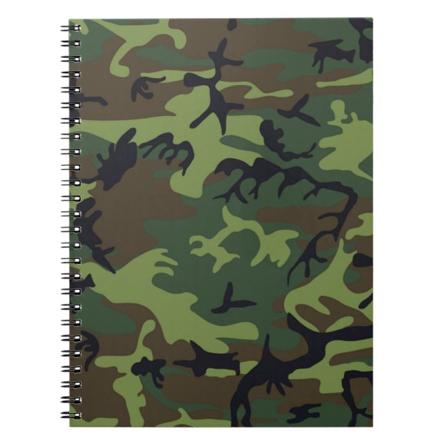 CADERNO ESPIRAL PADRÃO DE CAMOFLAUGEM (Frente)