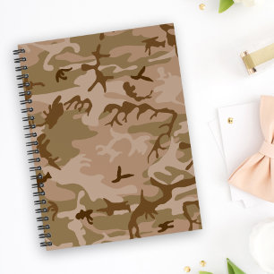 Caderno Espiral Padrão de Camuflagem do Deserto, Padrão Militar, E