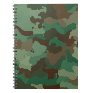 Caderno Espiral Padrão de Camuflagem Militar (Forças Armadas)