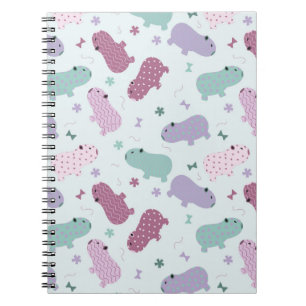 Caderno Espiral padrão de capivara
