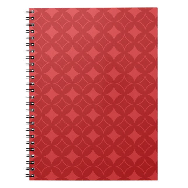 Caderno Espiral Padrão de carga vermelha (Frente)