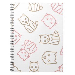 Caderno Espiral Padrão de Cat