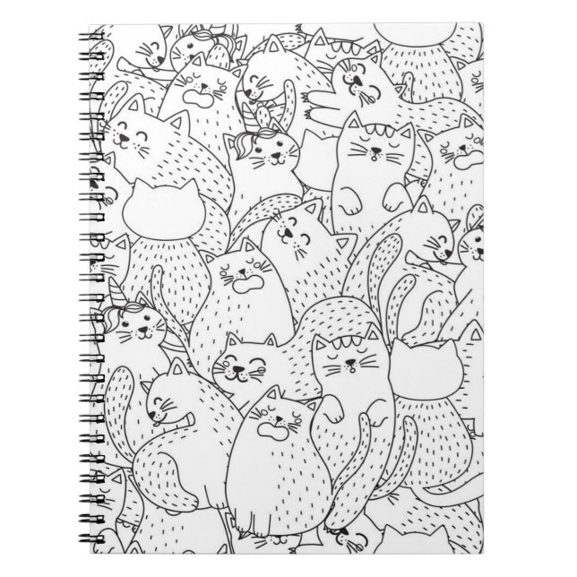 Caderno Espiral Padrão de Cat (Frente)