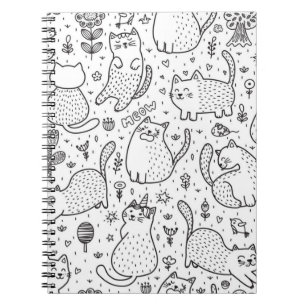 Caderno Espiral Padrão de Cat