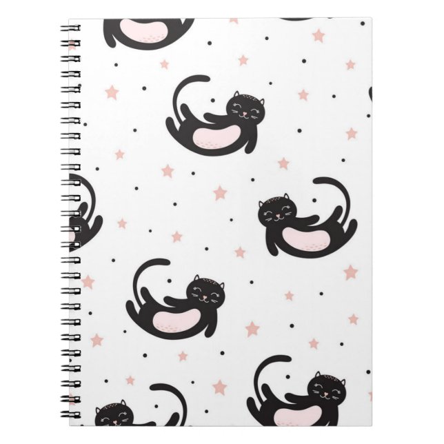 Caderno Espiral Padrão de Cat (Frente)