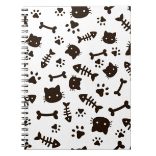 Caderno Espiral Padrão de Cat
