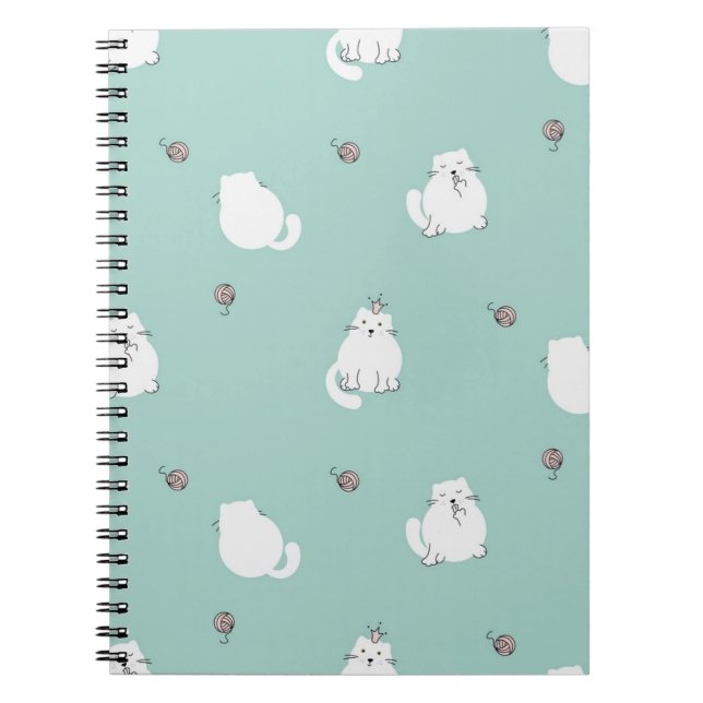 Caderno Espiral Padrão de Cat (Frente)