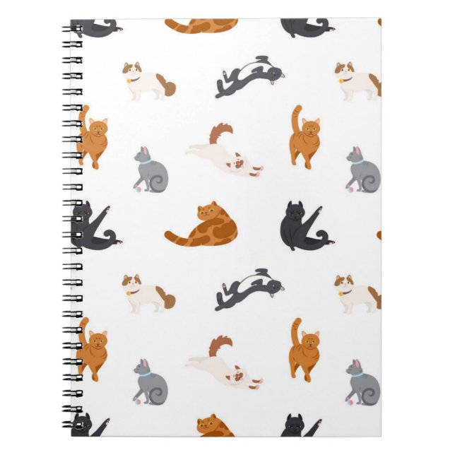 Caderno Espiral Padrão de Cat (Frente)