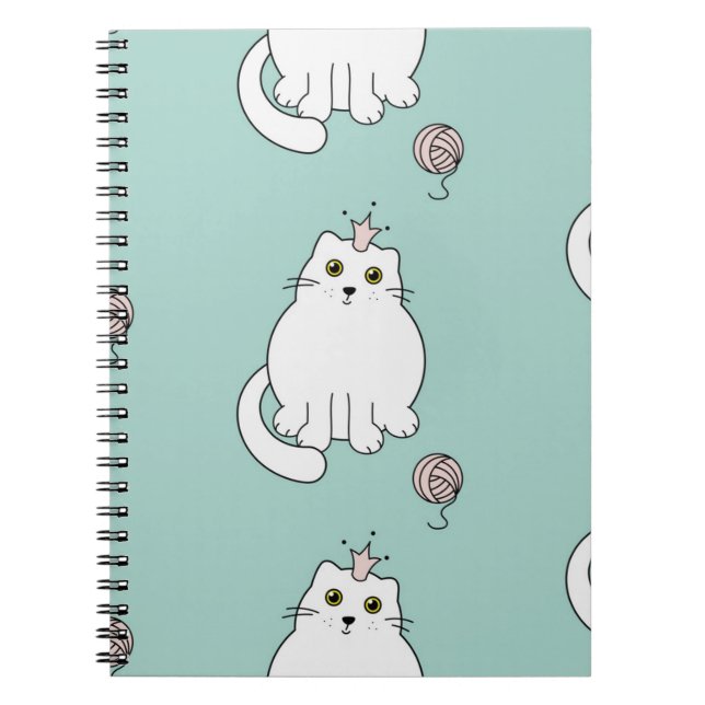 Caderno Espiral Padrão de Cat (Frente)