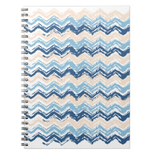 Caderno Espiral Padrão de Cevon do Oceano Pacífico