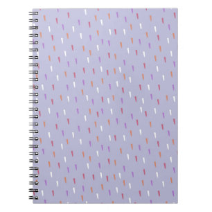Caderno Espiral padrão de chuva colorido