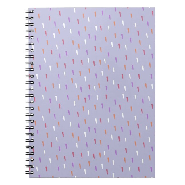 Caderno Espiral padrão de chuva colorido (Frente)