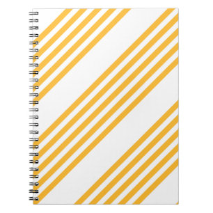 Caderno Espiral Padrão de cinco faixas amarelo sunny e branco