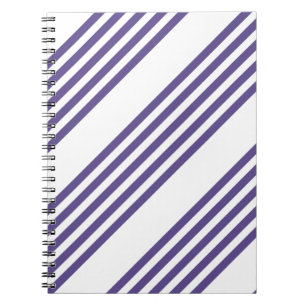 Caderno Espiral Padrão de cinco faixas ultravioleta e branca