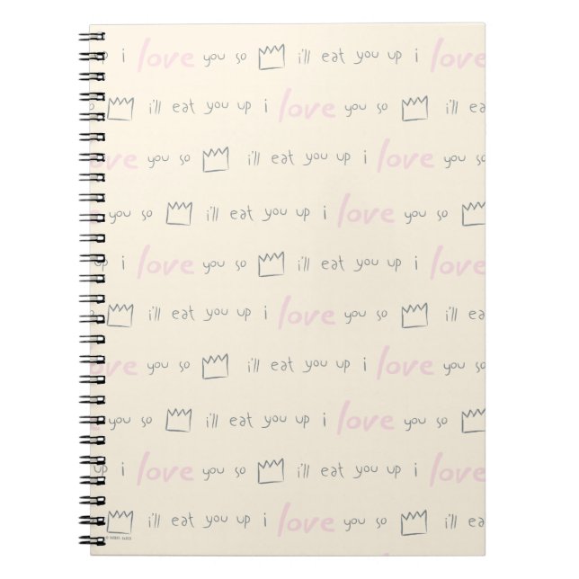 Caderno Espiral Padrão de Citação Where the Wild Things (Frente)