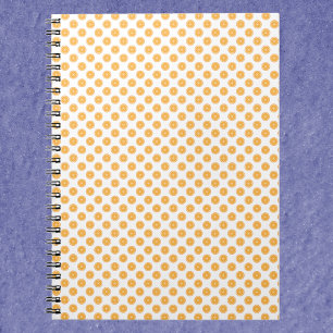 Caderno Espiral Padrão de Citros Laranja