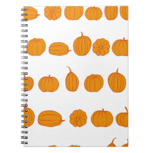 Caderno Espiral Padrão de colheita sem costura com bompkinsvintage
