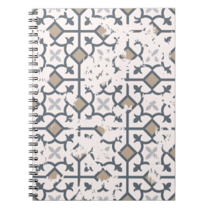 Caderno Espiral Padrão de colheita sem costura com um efeito atrit