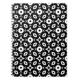 Caderno Espiral Padrão de colheita sem costura em ornamentação geo