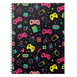 Caderno Espiral Padrão de Controles de Video Game