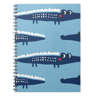 Caderno Espiral Padrão de Crocodilo para Crianças: Alegria de Verã