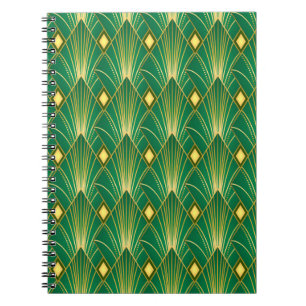Caderno Espiral Padrão de decoração de arte. Papel de parede. J