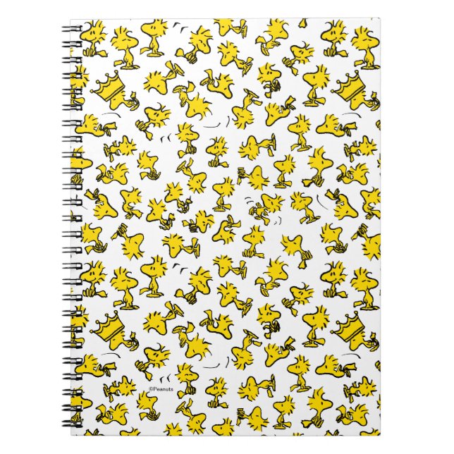 Caderno Espiral Padrão de Design clássico do Woodstock (Frente)