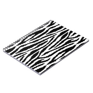 Caderno Espiral Padrão de Design de impressão de pixel zebra de 
