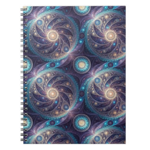 Caderno Espiral Padrão de Design de Mandala Espiral da Galáxia Cós