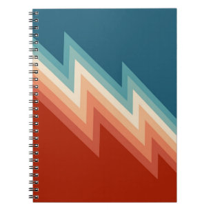 Caderno Espiral Padrão de desvio do estilo retrô