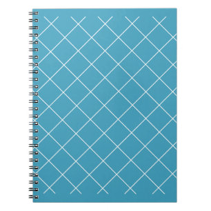 Caderno Espiral Padrão de Diamante Aqua