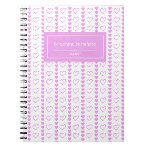 Caderno Espiral Padrão de distribuição cardíaca do país personaliz