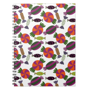 Caderno Espiral Padrão de doces Padrão de lollies pirulito 51