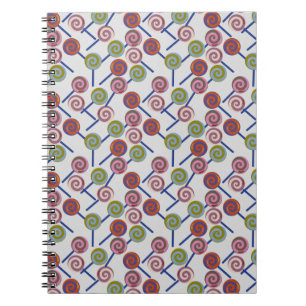 Caderno Espiral Padrão de doces Padrão de pirulitos pirulito 8