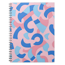 Padrão de Doodle Rosa e Azul