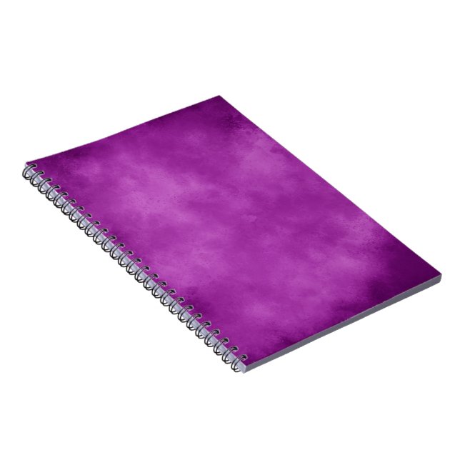 Caderno Espiral padrão de efeito de nuvem de na moda Storm violeta (Lado Direito)
