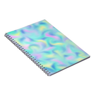 Caderno Espiral Padrão de espirais Bonito de Pastel desfocadas co