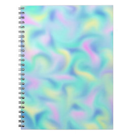 Caderno Espiral Padrão de espirais Bonito de Pastel desfocadas com