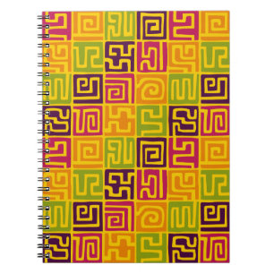Caderno Espiral Padrão de estilo Kuba 071019 - Cores